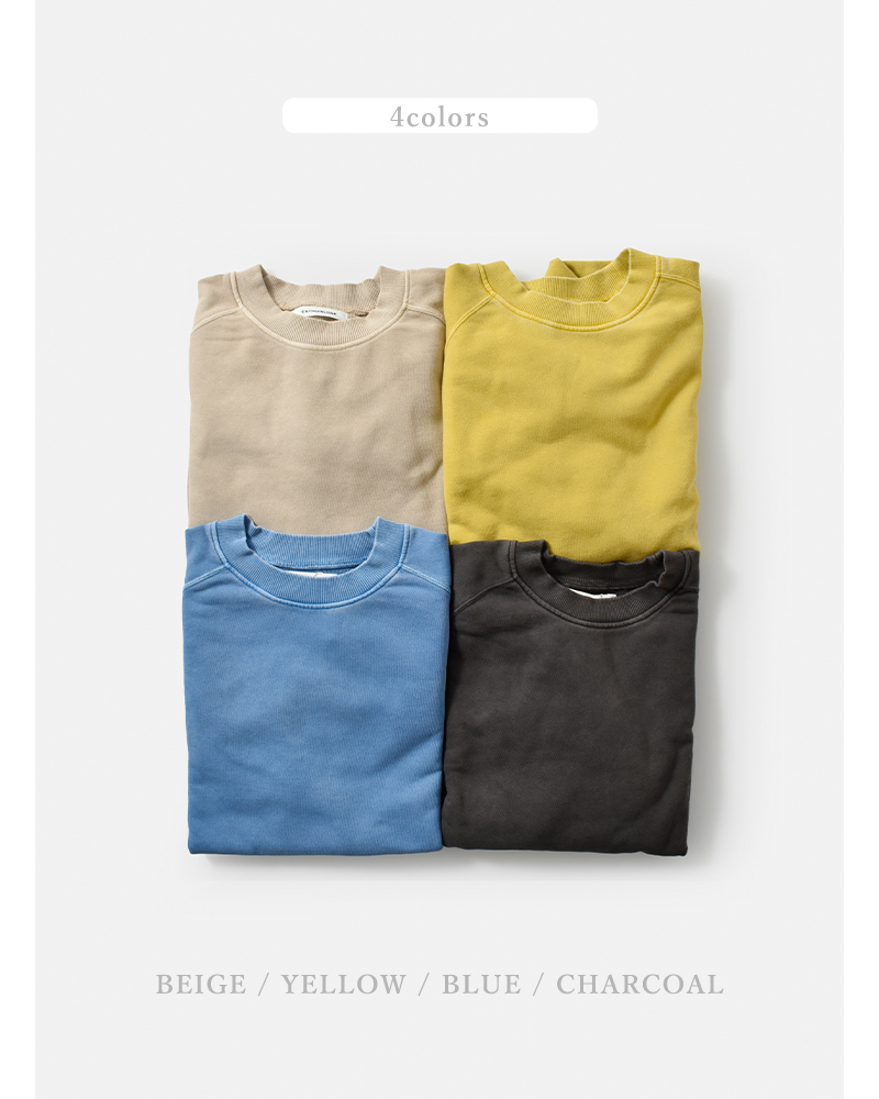 ESTROISLOSE(エストゥロワルーズ)コットンピグメント裏毛クルーネックプルオーバーec24310