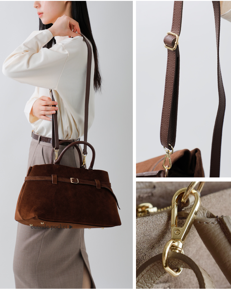 AULENTTI(オウレンティ)レザー2wayショルダーバッグel-ma766-cado