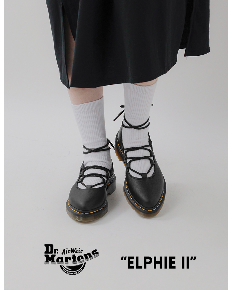 シンプル【Dr.Martens】Elphie II バレリーナシューズ ELPHIE II レース アップ シューズ