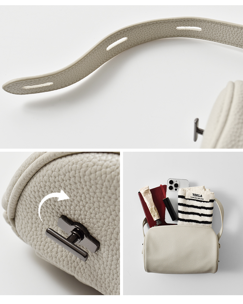 enbrace(エンブレース)エコレザー2wayハーフムーンバッグ“halfmoonbag”enb25fbg7009