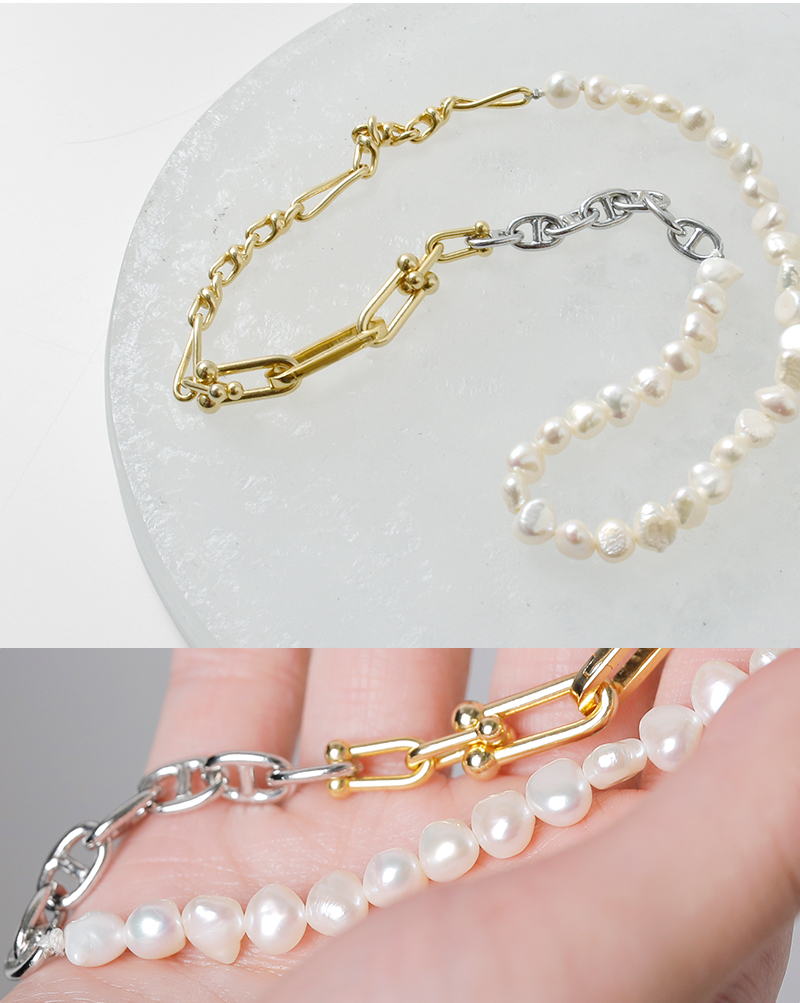 EO(イオ)パールミックスチェーンショートネックレス“Pearlmixchainshortnecklace”eo25ss-42