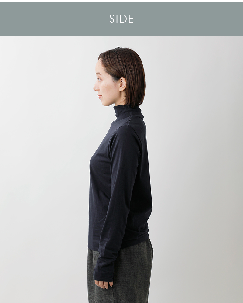 euphoric’(ユーフォリック)スペインピマコットンタートルネックサムホールカットソーeu-ct5401