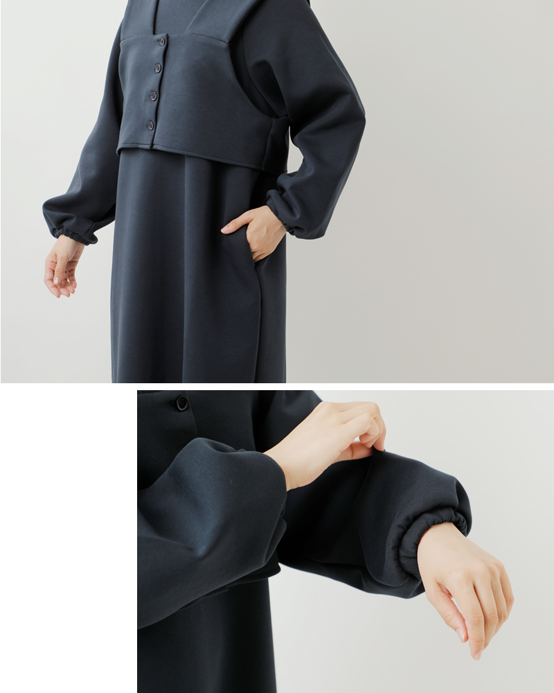 euphoric’(ユーフォリック)コットンストレッチ混ビスチェセット3wayワンピースeu-ct5413