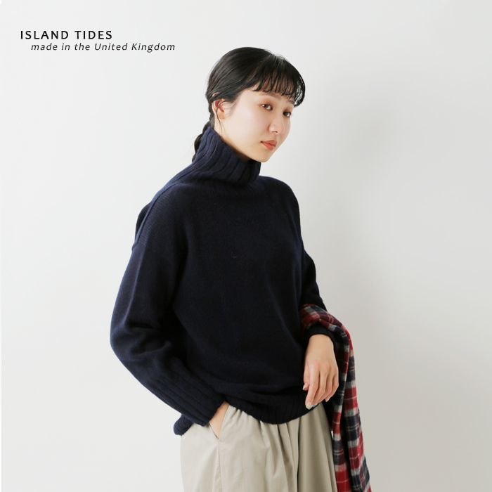 ISLAND TIDES(アイランドタイド)aranciato別注ラムズウールタートルネックニットプルオーバーey-18334
