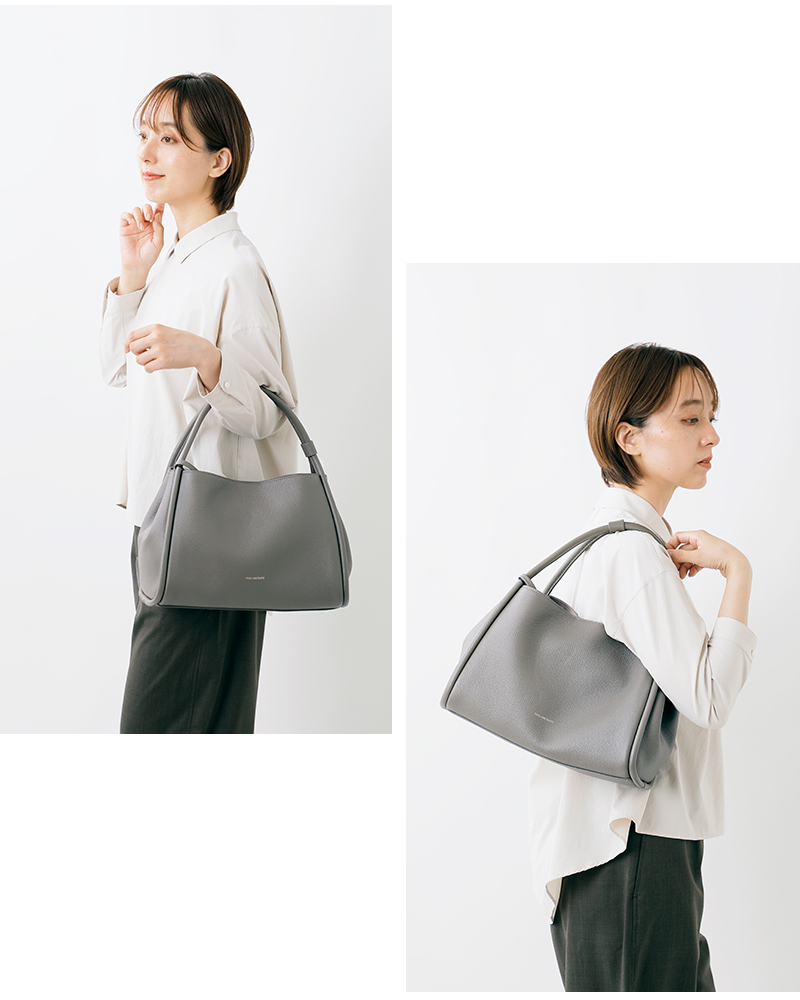 FEEL AND TASTE(フィールアンドテイスト)カウレザーポーチ付きハンドバッグ“Atelierleathermiddle”f202b431