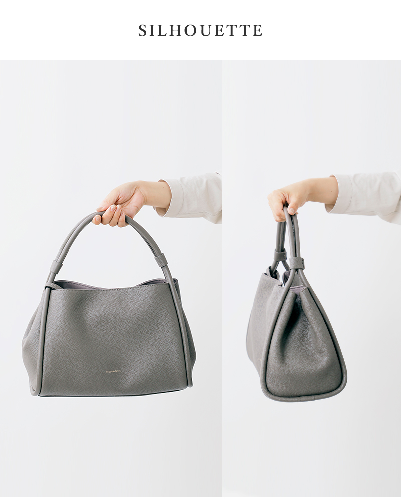 FEEL AND TASTE(フィールアンドテイスト)カウレザーポーチ付きハンドバッグ“Atelierleathermiddle”f202b431