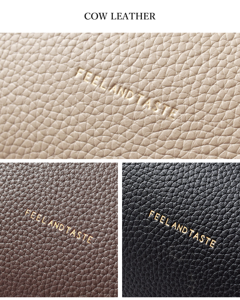 FEEL AND TASTE(フィールアンドテイスト)カウレザーポーチ付きハンドバッグ“Atelierleathermiddle”f202b431