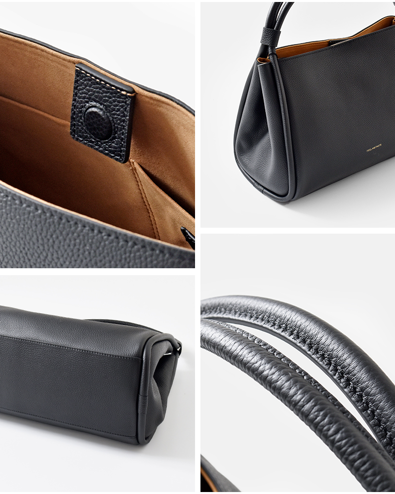 FEEL AND TASTE(フィールアンドテイスト)カウレザーポーチ付きハンドバッグ“Atelierleathermiddle”f202b431