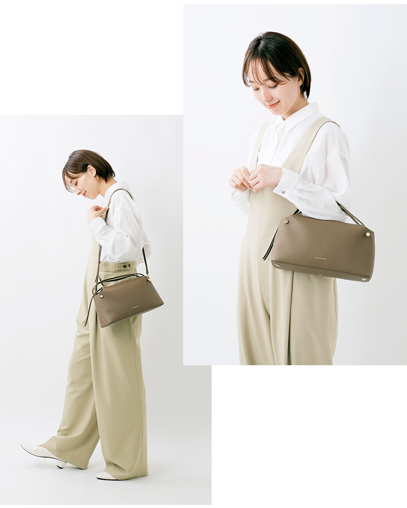 FEEL AND TASTE(フィールアンドテイスト)カウレザー2wayショルダーバッグ“bread”f202b521