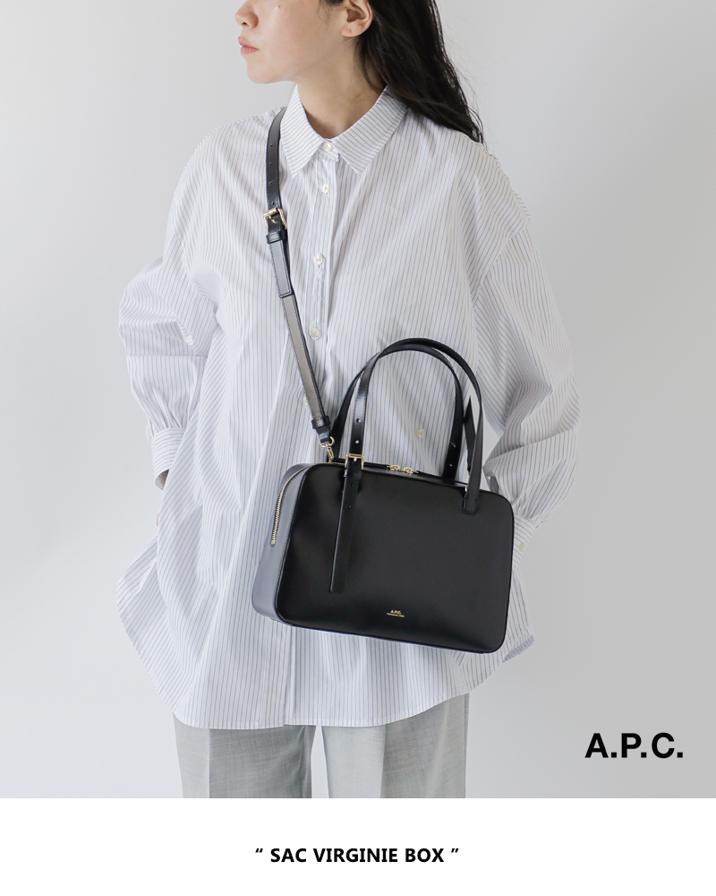 90's APC × ELECTRIC COTTAGE ショルダーバッグ A.P.C. アー ペー セー レザー ボックス ショルダーバッグ “SAC