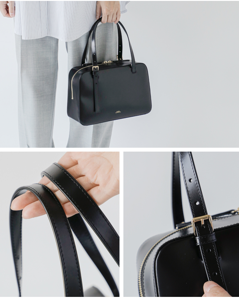 A.P.C. アー ペー セー レザー ボックス ショルダーバッグ “SAC