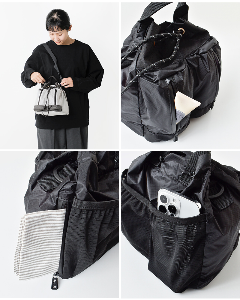 F/CE.(エフシーイー)コーデュラシルナイロンドローストリングバッグ“CORDURASILNYLONDRAWSTRING”fcr36251b0002