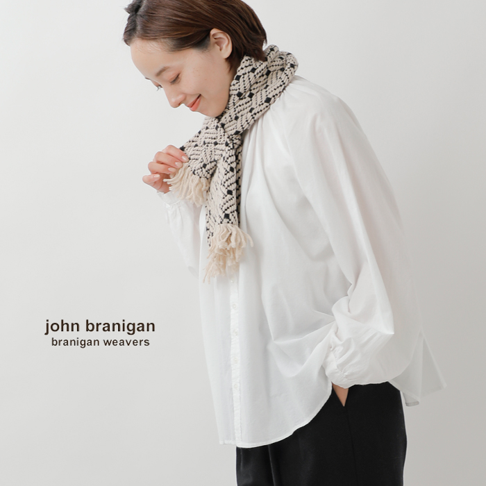 john branigan(ジョンブラニガン)aranciato別注チェックニットマフラーflap-same1