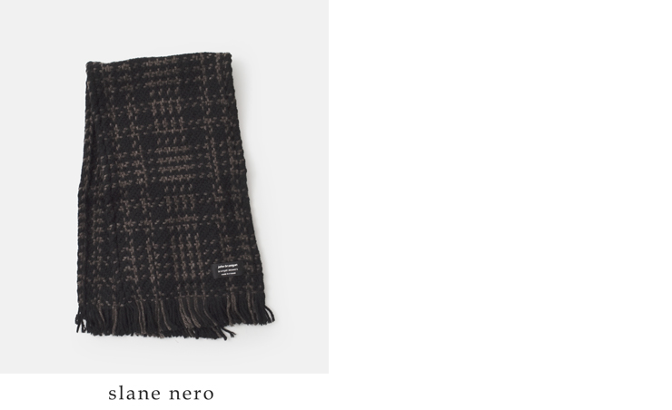 john branigan(ジョンブラニガン)aranciato別注チェックニットマフラーflap-same1