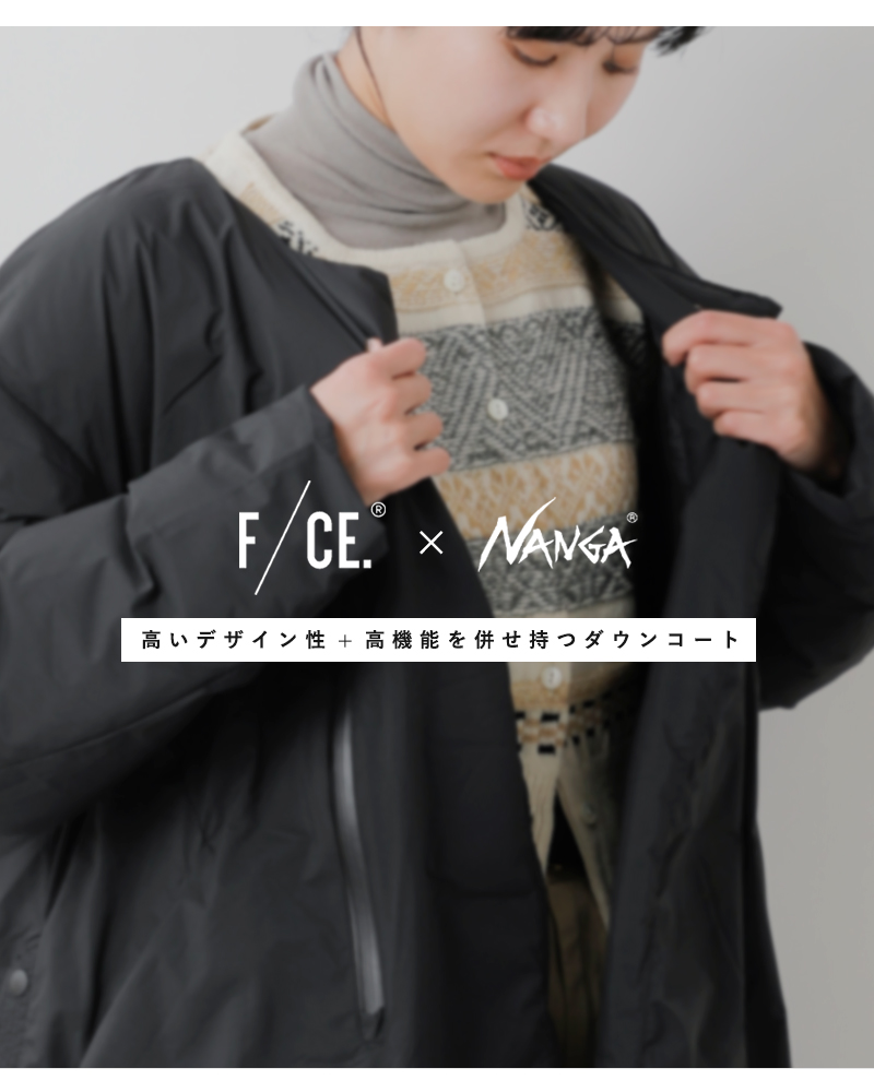 F/CE.(エフシーイー)エフライトカラーレスロングダウンコート“FTNEWCOLLARLESSLONGCOAT”fna09252w0001