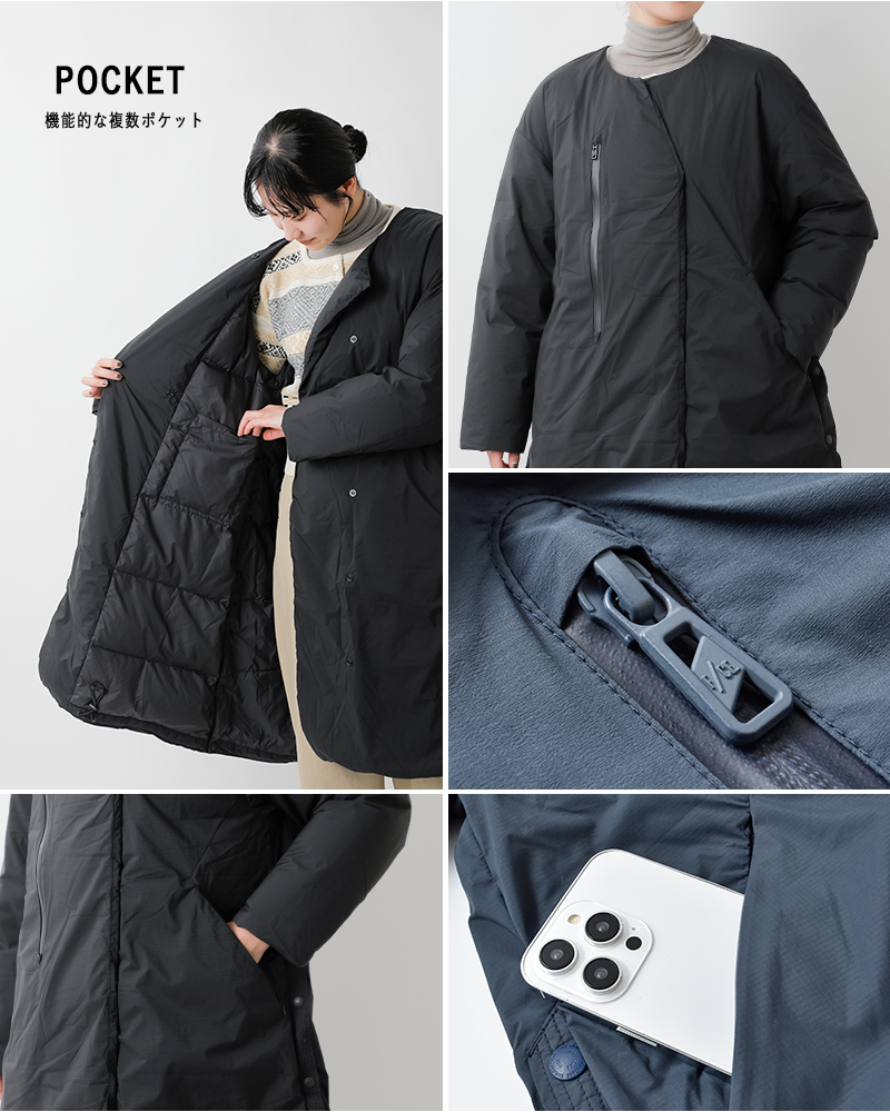 F/CE.(エフシーイー)エフライトカラーレスロングダウンコート“FTNEWCOLLARLESSLONGCOAT”fna09252w0001