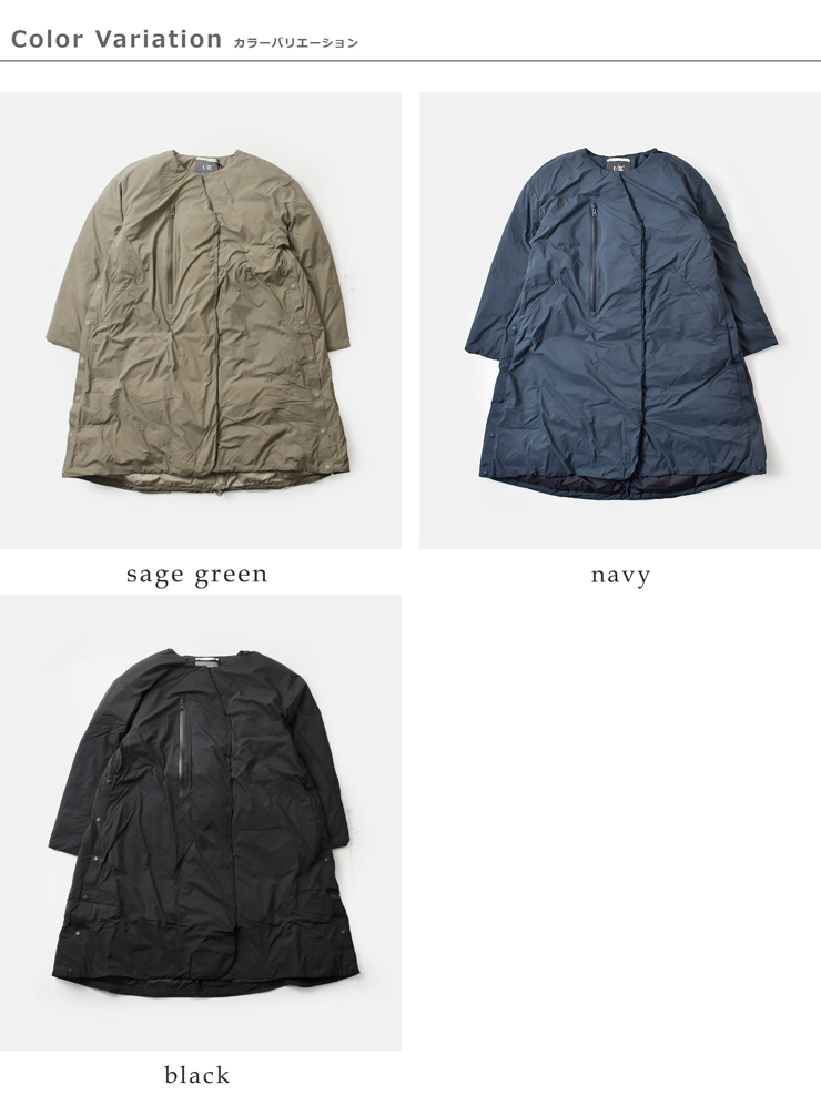 F/CE.(エフシーイー)エフライトカラーレスロングダウンコート“FTNEWCOLLARLESSLONGCOAT”fna09252w0001