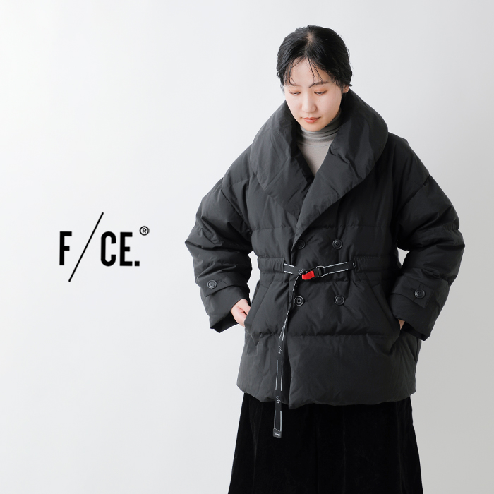 F/CE.(エフシーイー)リサイクルダウンオーバーレイショールカラーコート“RECYCLEDDOWNOVERLAYSHAWLCOLLARCOAT”fsu09252u0001