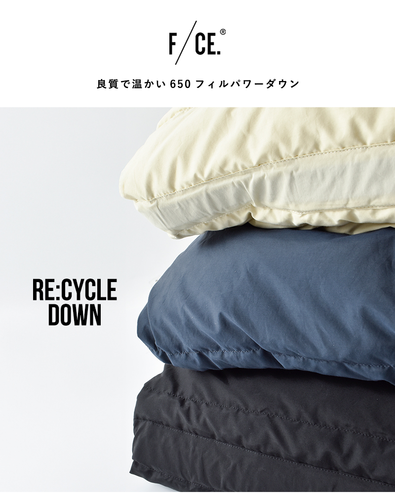 F/CE.(エフシーイー)リサイクルダウンオーバーレイショールカラーコート“RECYCLEDDOWNOVERLAYSHAWLCOLLARCOAT”fsu09252u0001