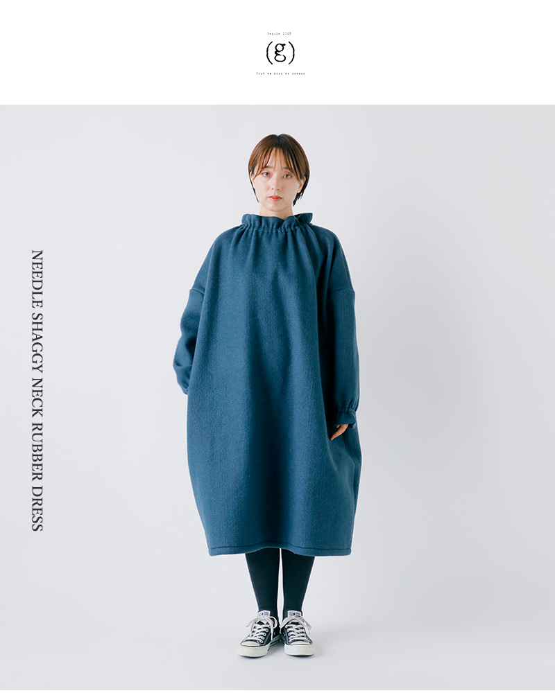 (g)(グラム)ニードルシャギーネックラバーワンピースg-628