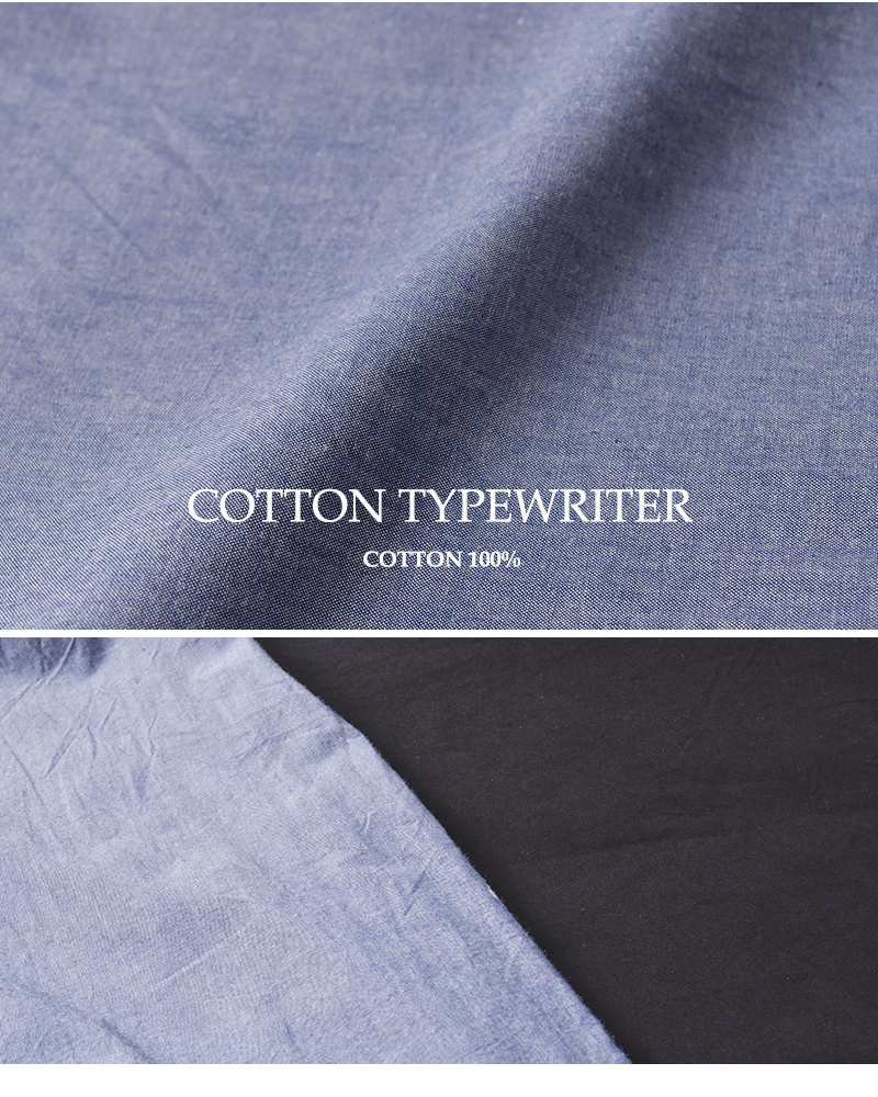 gコットンタイプライターバンドカラーシャツワンピースg-632