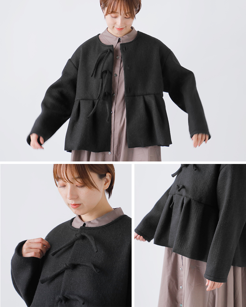 (g)(グラム)ニードルシャギータックウールジャケットg-634