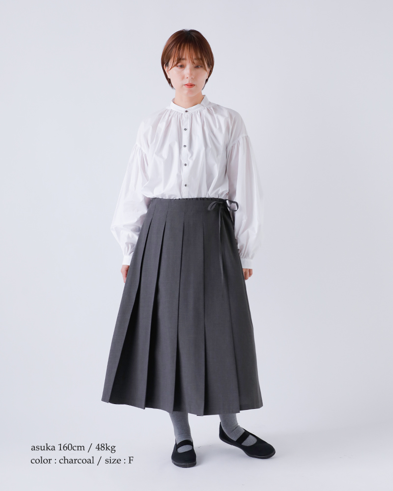 (g)(グラム)シーズンレスプリーツラップスカートg-650