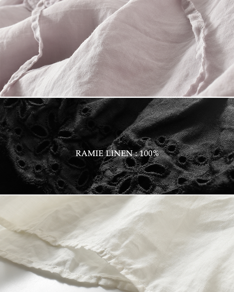 Gauze#(ガーゼ)ラミーリネンアンティークレースフリル2wayブラウス“ANTIQUELACEFRILL2WAYBLOUSE”g1071