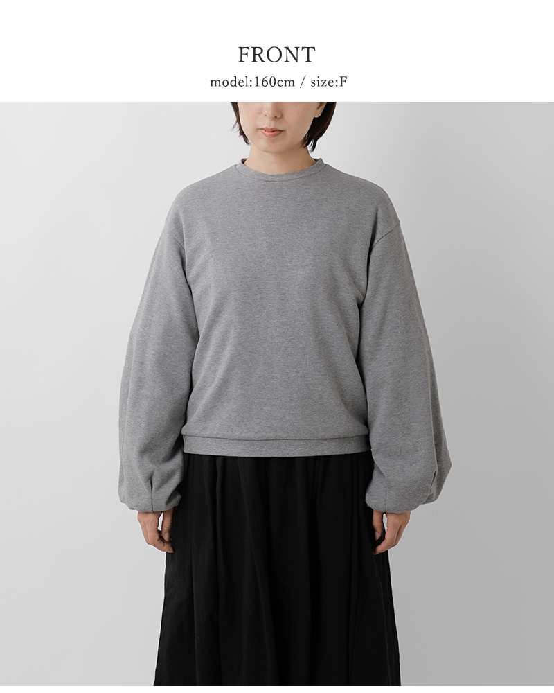 Gauze#(ガーゼ)コットンボリュームスリーブ裏毛プルオーバー“VOLUMESLEEVEURAKEPULLOVER”g1127
