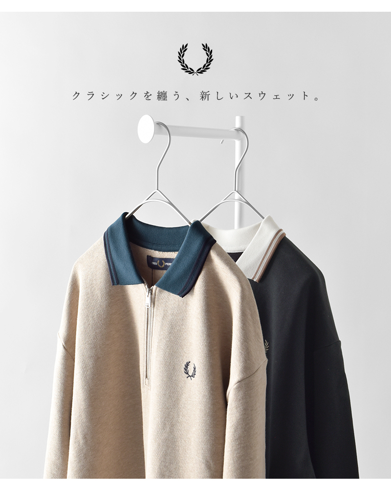 FRED PERRY フレッド ペリー コットン ハーフジップ ポロ