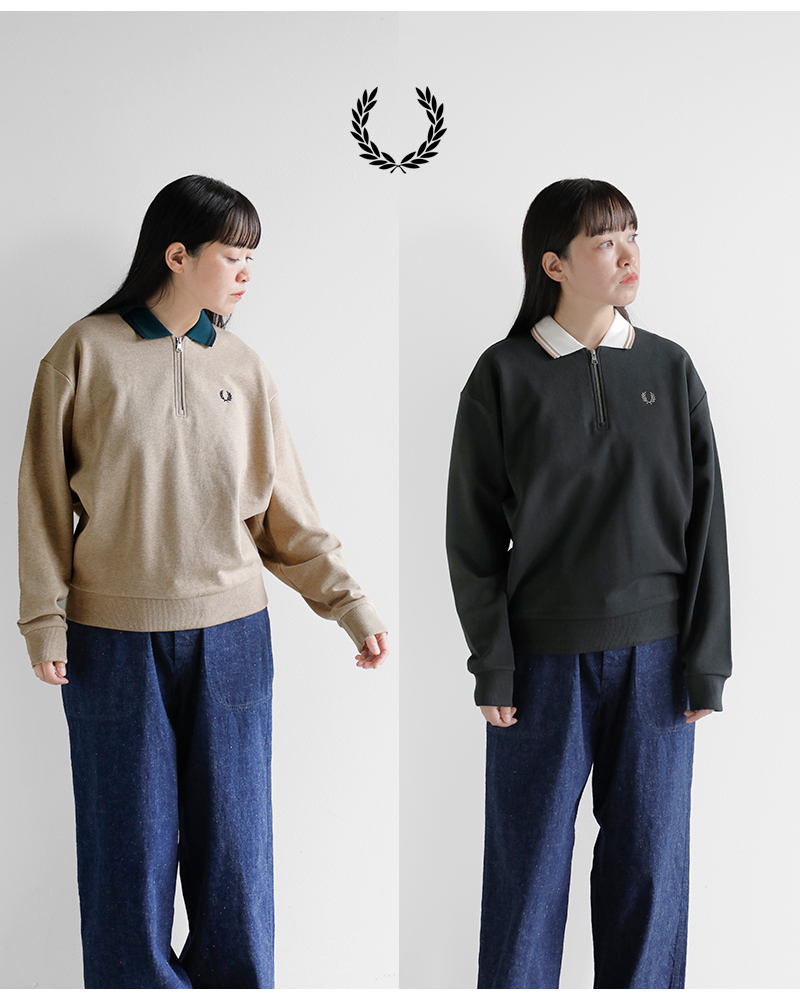 FRED PERRY フレッド ペリー コットン ハーフジップ ポロ