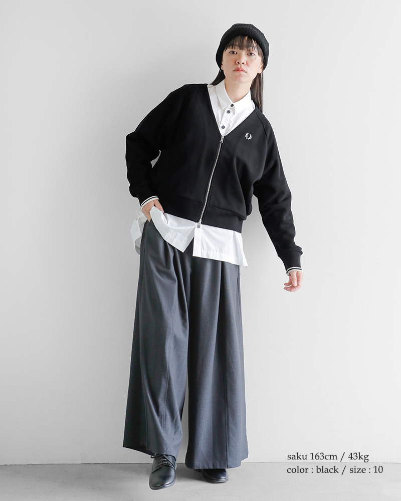 FRED PERRY(フレッド ペリー)コットンジップスルースウェットシャツカーディガン“ZIPTHROUGHSWETSHIRTCARDIGAN”g1151