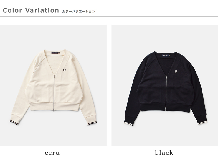 FRED PERRY(フレッド ペリー)コットンジップスルースウェットシャツカーディガン“ZIPTHROUGHSWETSHIRTCARDIGAN”g1151