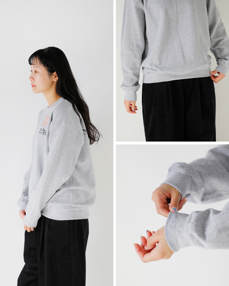 Regency Works(リージェンシーワークス)コットンクルーネックロゴ刺繍スウェットシャツgd562522-3