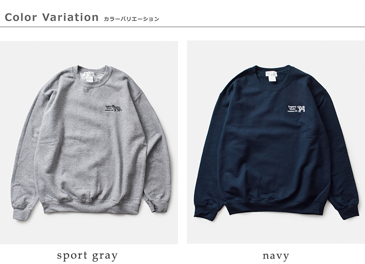 Regency Works(リージェンシーワークス)コットンクルーネックロゴ刺繍スウェットシャツgd562522-3