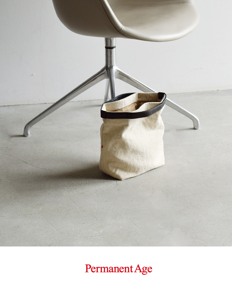 Permanent Age(パーマネントエイジ)コットンリネン×カウレザーミニトートバッグgf-2323
