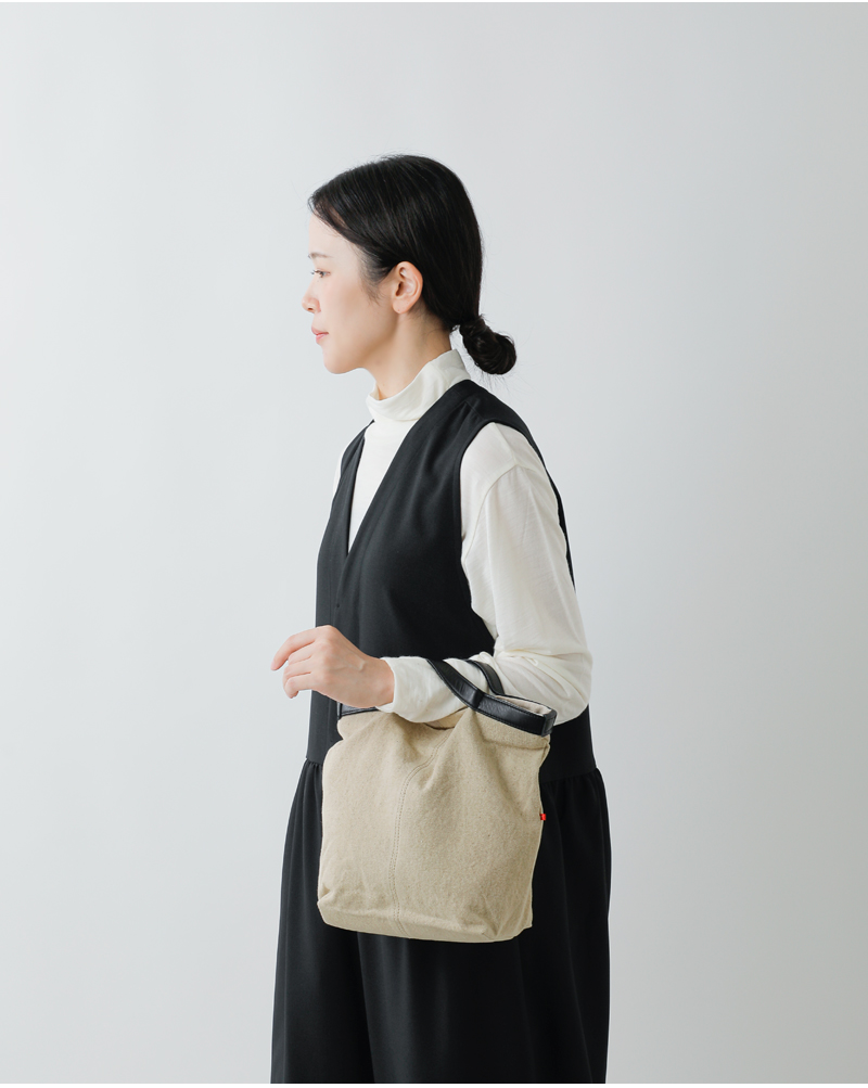Permanent Age(パーマネントエイジ)コットンリネン×カウレザーミニトートバッグgf-2323
