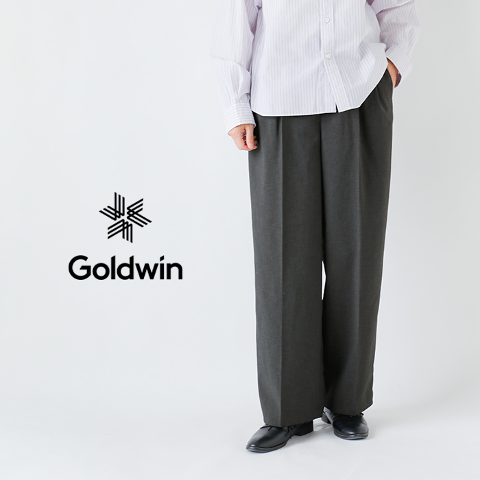 GOLDWIN(S[hEC)Xgb`cC2^bNXg[gpcg2tuckStraightPantshglw75375