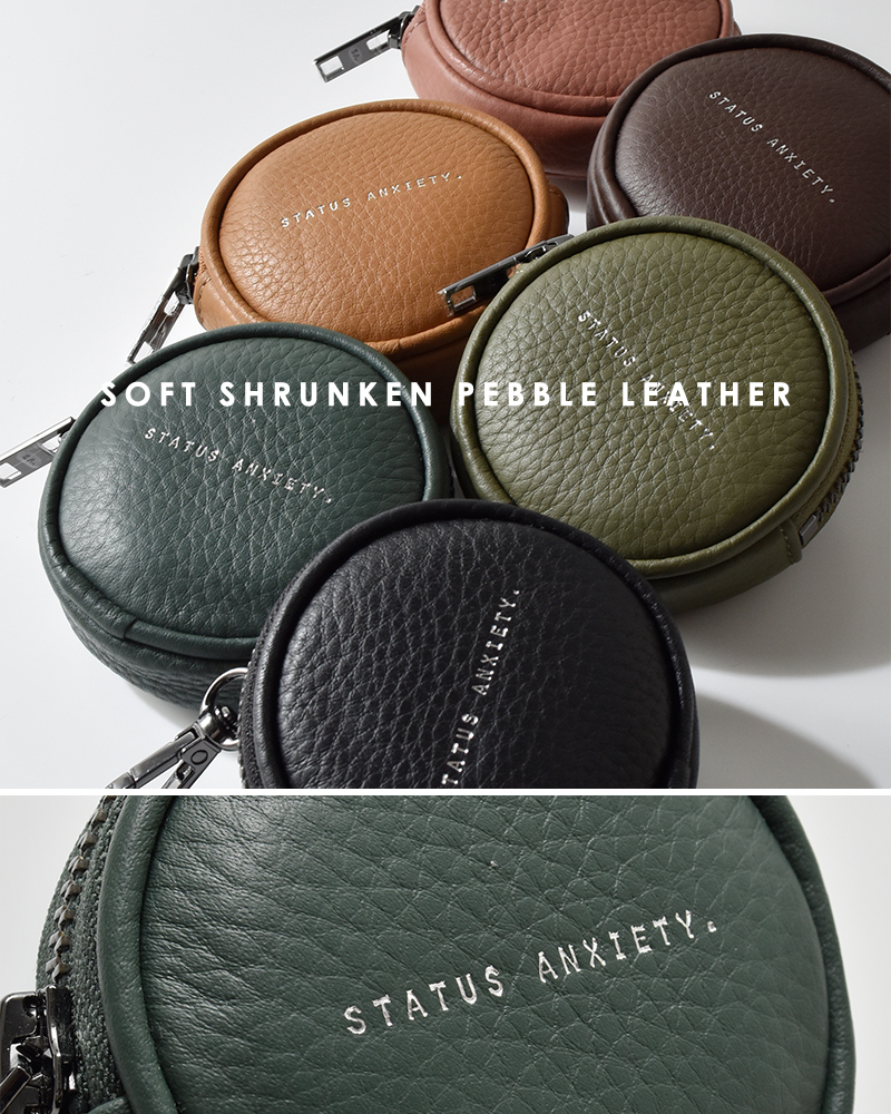 STATUS ANXIETY(ステータスアングザエティー)カウレザーポーチ“GOWITHME”go-with-me