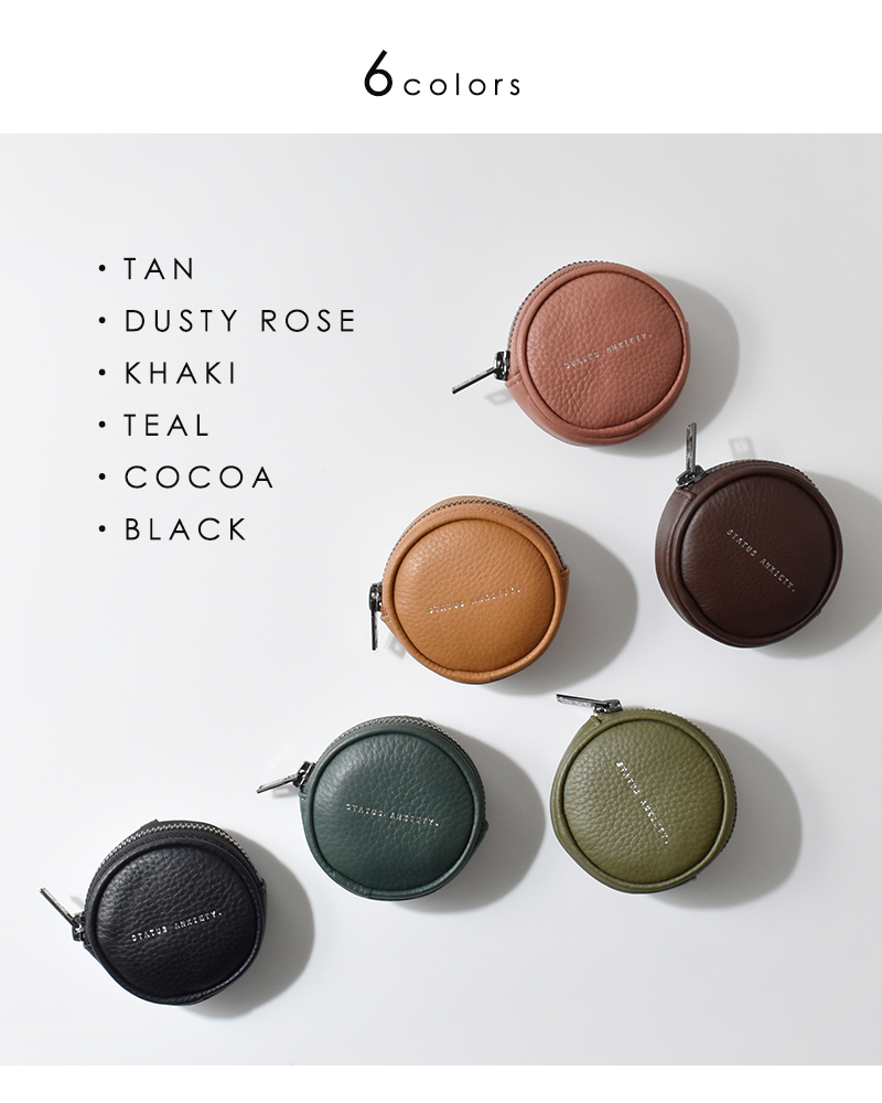 STATUS ANXIETY(ステータスアングザエティー)カウレザーポーチ“GOWITHME”go-with-me