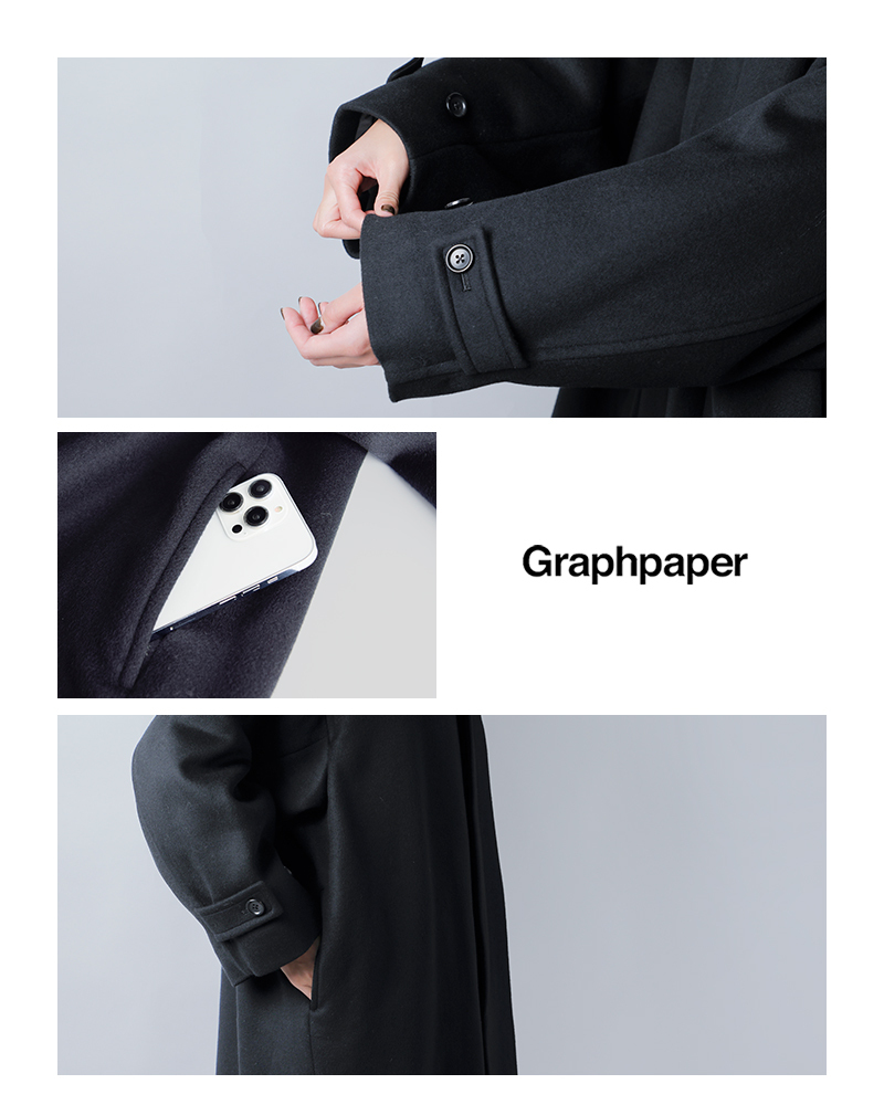 graphpaper(Oty[p[)CggI[o[TCYOR[ggLightMeltonOversizedCoathgu253-10270b