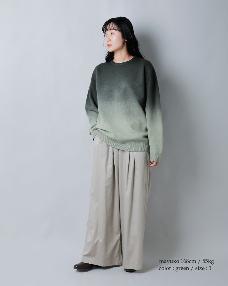 graphpaper(Oty[p[)Of[VE[N[lbNjbgvI[o[gGradientDyedWoolCrewNeckKnithgu253-80492