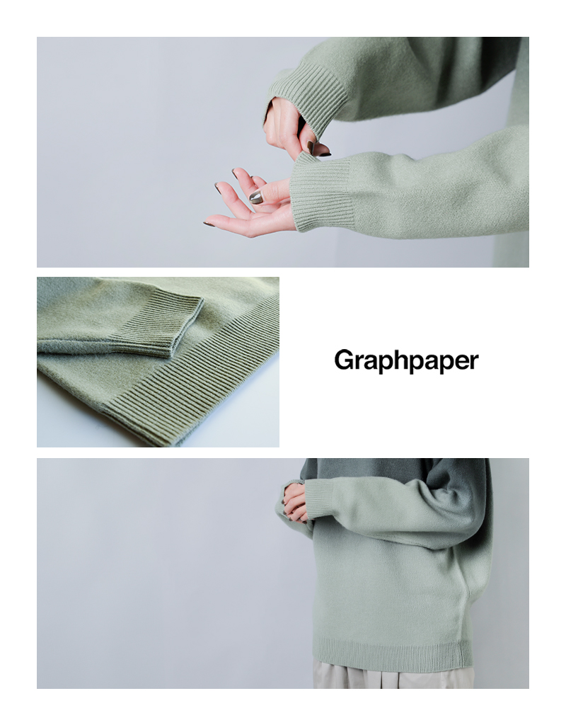 graphpaper(Oty[p[)Of[VE[N[lbNjbgvI[o[gGradientDyedWoolCrewNeckKnithgu253-80492