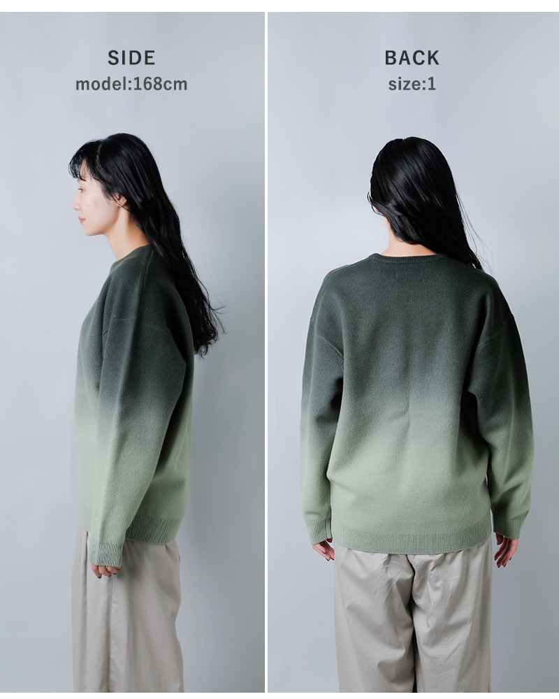 graphpaper(Oty[p[)Of[VE[N[lbNjbgvI[o[gGradientDyedWoolCrewNeckKnithgu253-80492