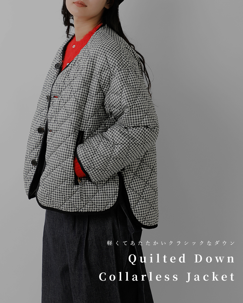 Gymphlex(ジムフレックス)キルトダウンカラーレスジャケットgy-a0431ing