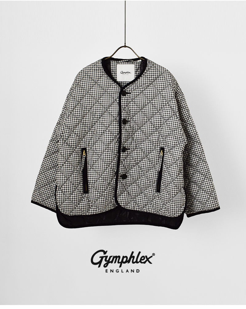 Gymphlex(ジムフレックス)キルトダウンカラーレスジャケットgy-a0431ing