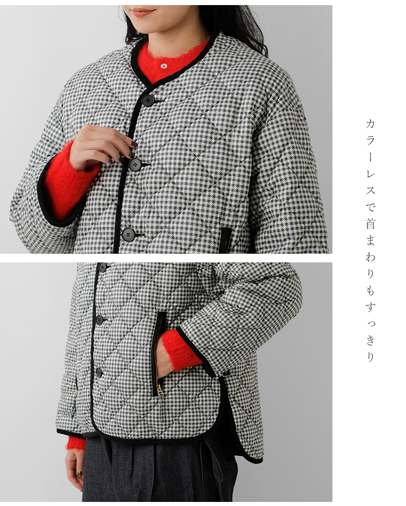 Gymphlex(ジムフレックス)キルトダウンカラーレスジャケットgy-a0431ing