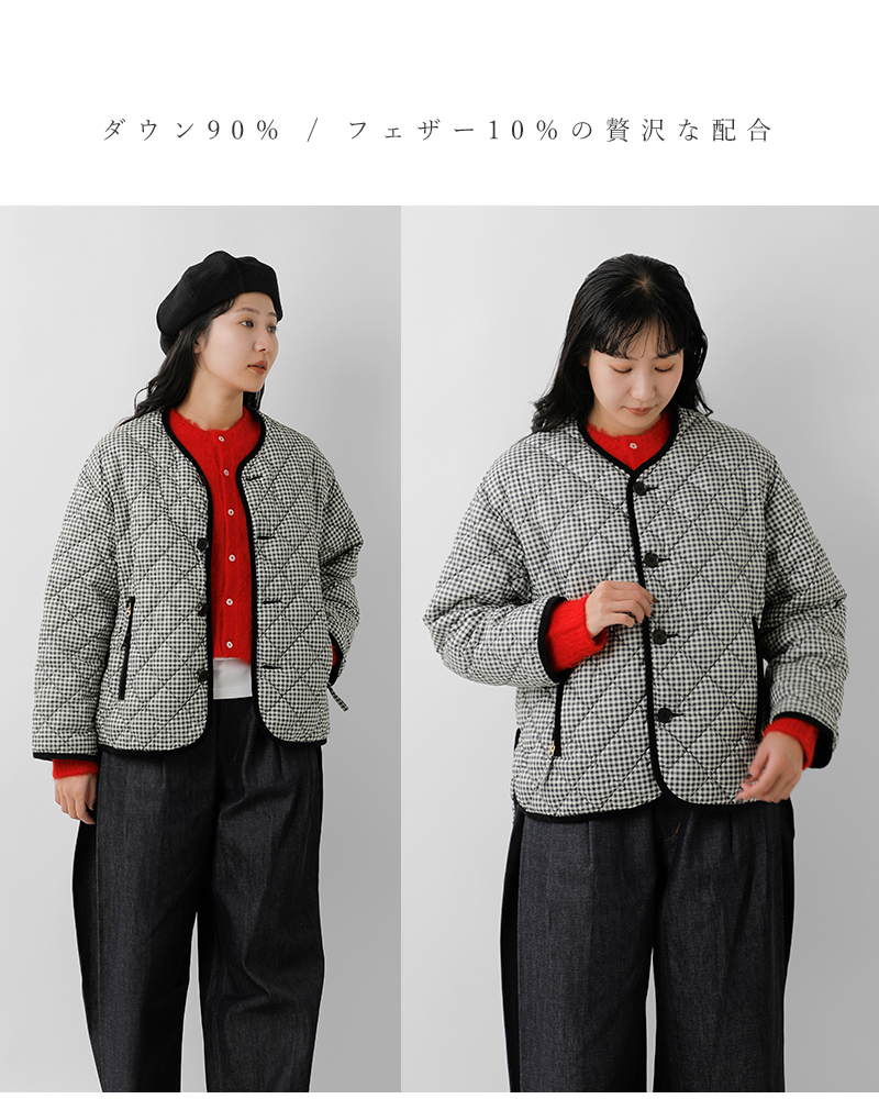 Gymphlex(ジムフレックス)キルトダウンカラーレスジャケットgy-a0431ing