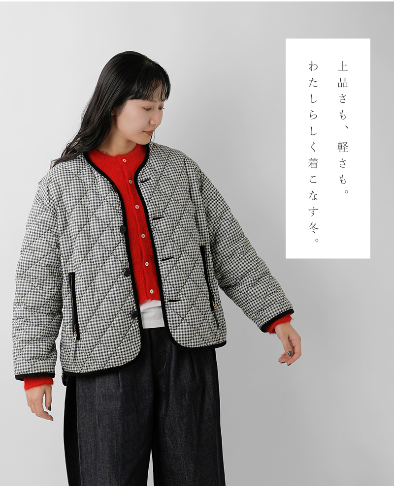 Gymphlex(ジムフレックス)キルトダウンカラーレスジャケットgy-a0431ing