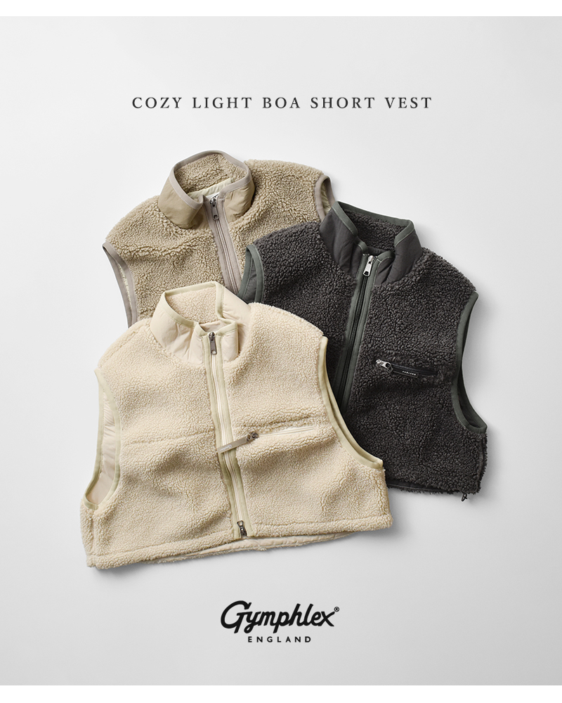 Gymphlex(ジムフレックス)コージーライトボアショートベストgy-a0568bol